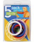 Nitrile cock  ring set 1.5in - asst pack of 5