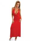 Sexy drape front halter dress black o/s