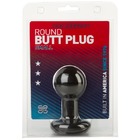 Round butt plug small - black