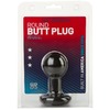 Round butt plug small - black