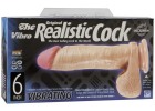 Vibro Realistic Cock Beige 6 inch