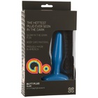 Glo vibrating slim anal plug - blue