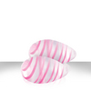 Crystal Premium Glass Eggs - Pink Strips 