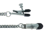 Adjustable Broad Tip Nipple Clamps With Jewel Chain Silver	 Sex Toy Product Image 2