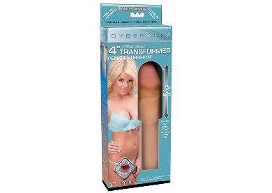 CyberSkin 4 inch Xtra Thick Transformer Penis Extension Natural