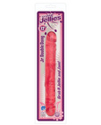 Crystal jelly jr. double dong 12in pink