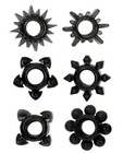Tower Of Power C Rings 6 Pack - Black	 Sex Toy Product