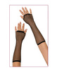 Long fishnet gloves - black