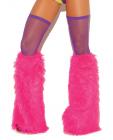 Neon Nites Furry Boot Covers Neon Pink O/S