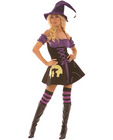4 pc moonlight witch dress, arm bands, thigh hi's and hat black sm