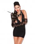 Vivace deep v mini dress black o/s