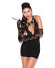 Vivace deep v mini dress black o/s