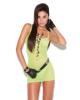 Vivace fishnet mini dress chartreuse light green o/s