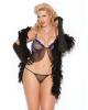 Vivace sheer cami top and g-string black qn