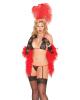 Vivace lace string bra top and g-string w/attached garters black qn