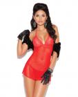 Vivace lace and mesh dress red o/s