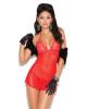 Vivace lace and mesh dress red o/s