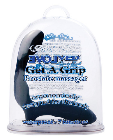 Evolved get a grip prostate massager - black