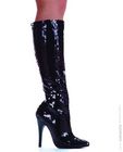 Ellie shoes tin 5in heel boot w/zipper sequins black ten