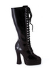 Ellie shoes, easy 5in boot 1.5in platform black nine