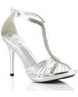 Ellie shoes majestic 4in strappy open toe w/crystals silver six