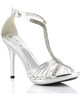 Ellie shoes majestic 4in strappy open toe w/crystals silver six