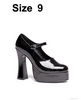 Ellie shoes, eden 5in pump 1.5in platform black nine