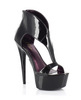 Ellie shoes wonder 6in pointed steletto heel w/2in platform black seven