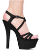 Ellie shoes dreamer 6in stiletto w/2in platform black seven