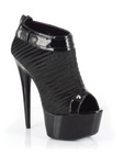 Ellie shoes somi 6in pointed steletto heel w/2in platform black six Sex Toy Product