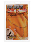 Waist chain hammered link - gold