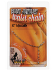 Waist chain hammered link - silver