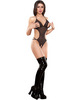 Herringbone net cupless teddy black s/m