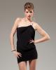 Forplay club monroe greek inspired mini dress w/one shoulder rhinestone black xl
