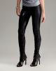 Forplay club glassell metallic pants w/5-pocket detail and ruched seams black xs
