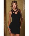 Open back keyhole enrapture dress black sm