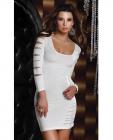 Sexy slit euphoria dress white lg