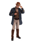 3 pc steampunk general ascot, shirt w/attached vest and jacket blue o/s