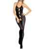Desire hosiery opaque halter neck bodystocking black o/s