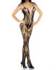 Desire hosiery bodystocking w/lace up front black o/s