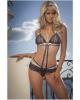 Teddy w/contrasting ribbons and bows night blue o/s