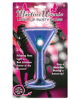 Martini weenie light up party glass - blue