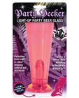 Party pecker light-up beer glass - red