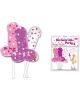 Bachelorette party foil balloon on a stick - 3 pack