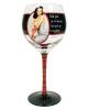 Vintage vixen good girls go to heaven.....wine glass