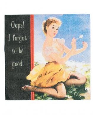 Vintage vixen oops i forgot to be good napkins - set of 20