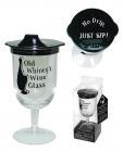 Old winey's wine glass w/sippie lid