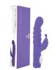 Maia Twistty Silicone Vibrator w/Clit Stem - Neon Purple