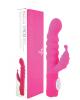 Maia Twistty Silicone Vibrator w/Clit Stem - Neon Pink