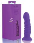 Maia porpora d3 silicone dong ribbed - neon purple